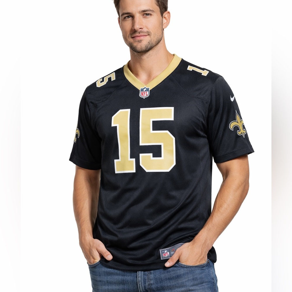 Nike On Field New Orleans Saints #15 TASH fan Jersey Black Gold NFL Players XXL